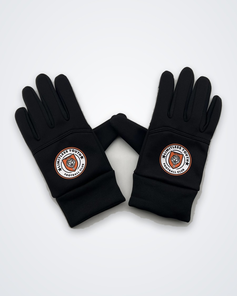 LYFC gloves – black with club badge