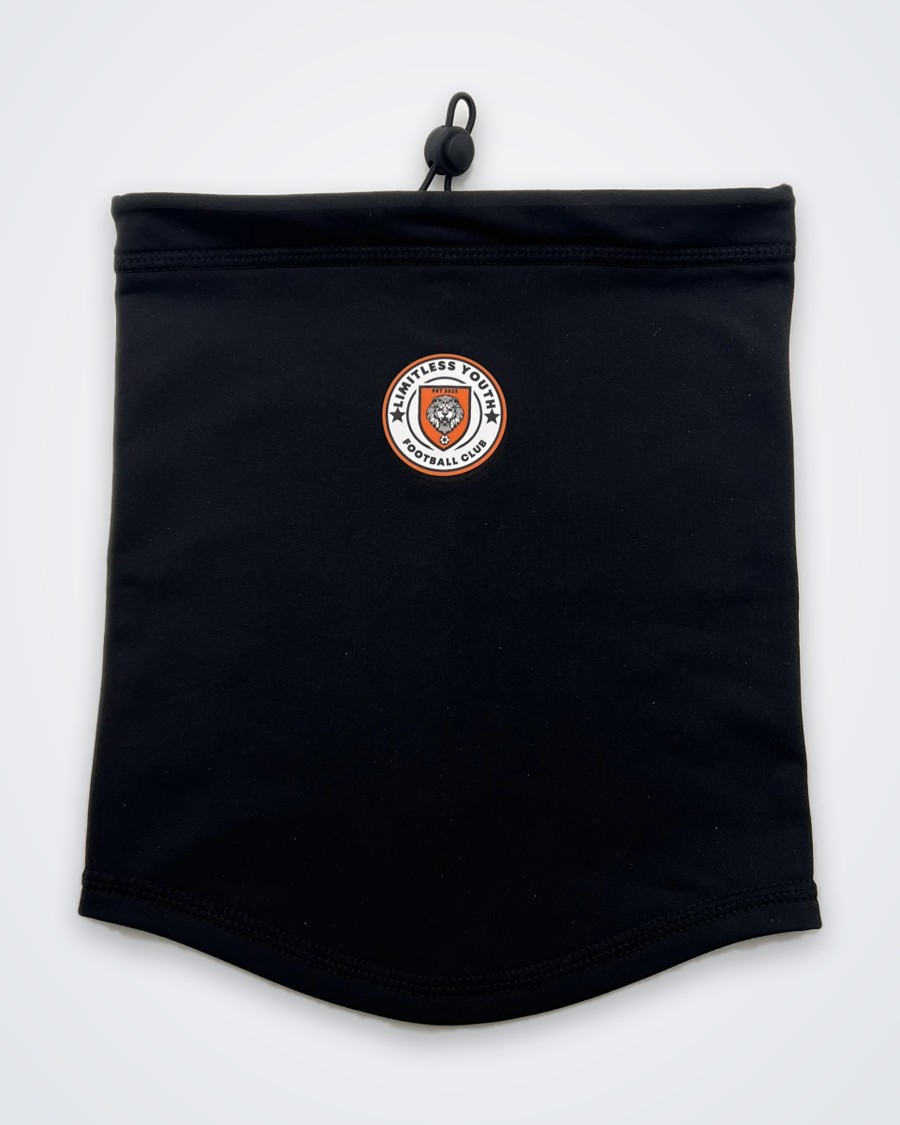 LYFC snood – black neck warmer with club badge